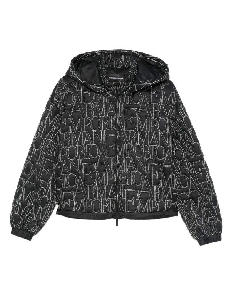 Emporio Armani logo-quilting puffer jacket - Schwarz Schwarz