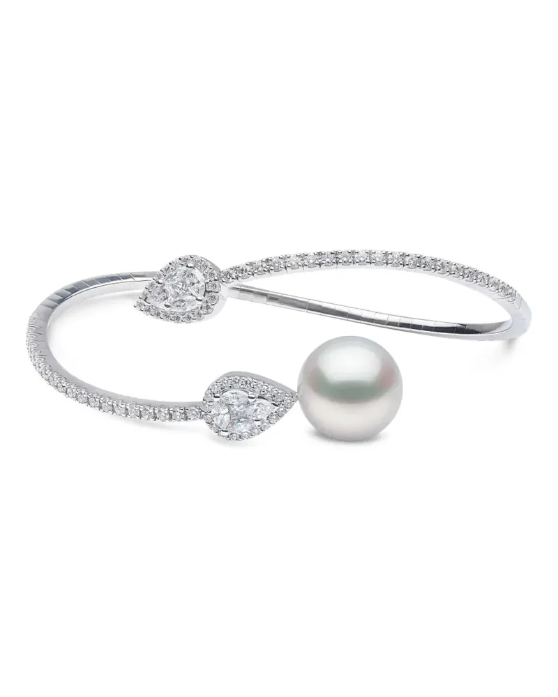 YOKO London Starlight pearl and diamond bangle - Silber Silber