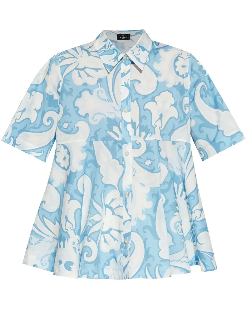Etro Bluse mit Print - Blau Blau