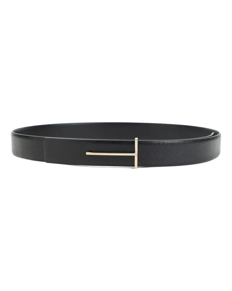 Tom Ford t buckle leather belt - Schwarz Schwarz