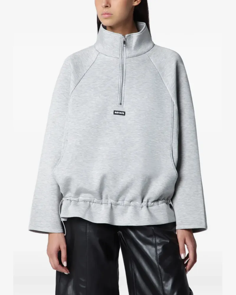 ROTATE Birger Christensen scuba half zip jacket light grey - Grau Grau