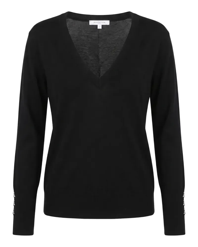 Patrizia Pepe V-neck wool sweater - Schwarz Schwarz