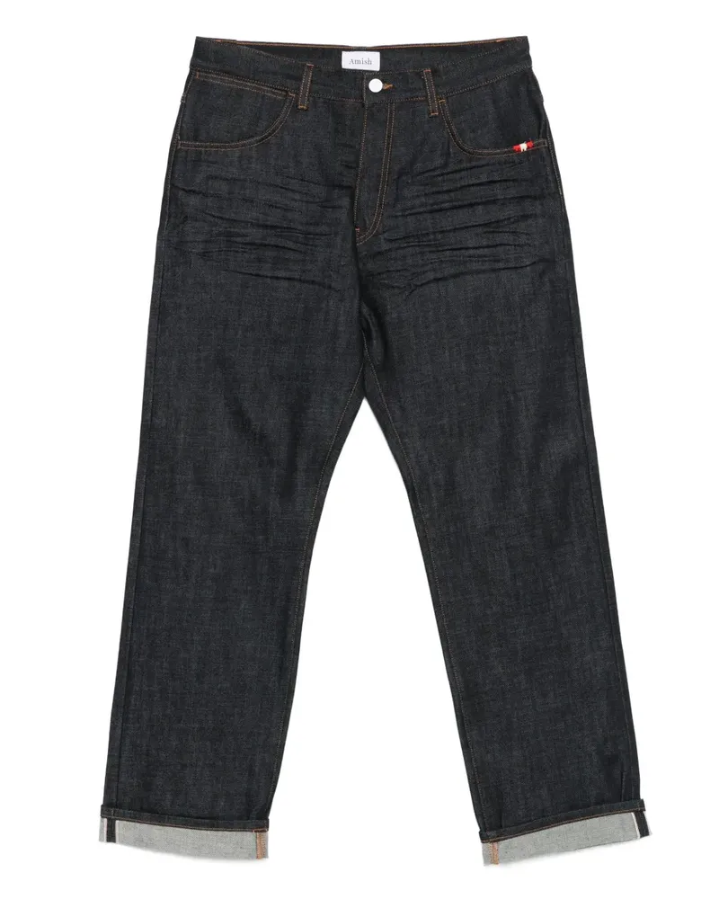 Amish Gerade Jeans mit Taschendetail - Blau Blau