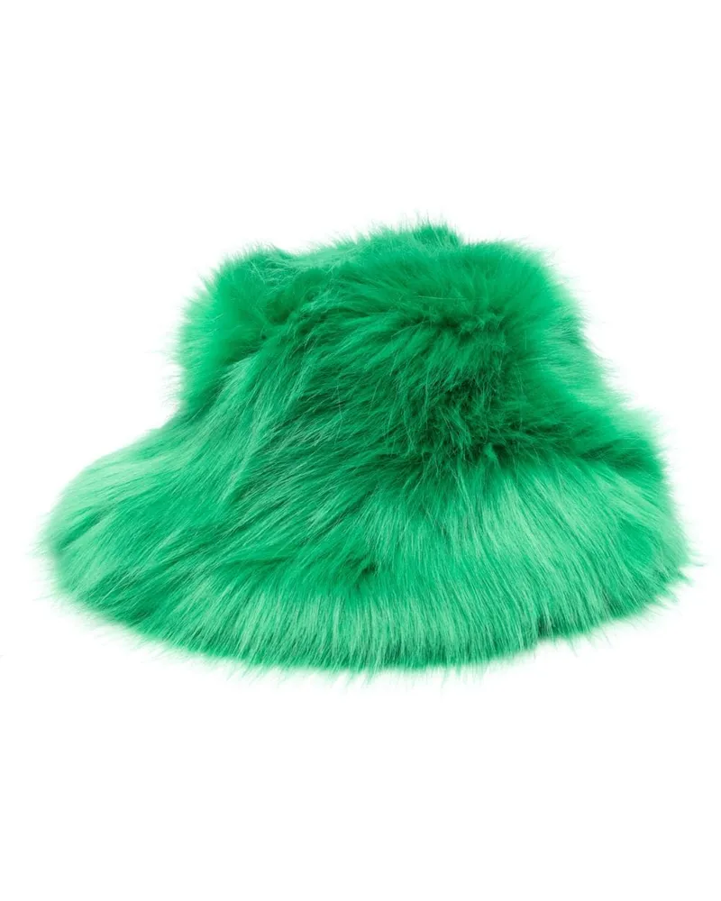 Patrizia Pepe Hut aus Faux Fur Grün