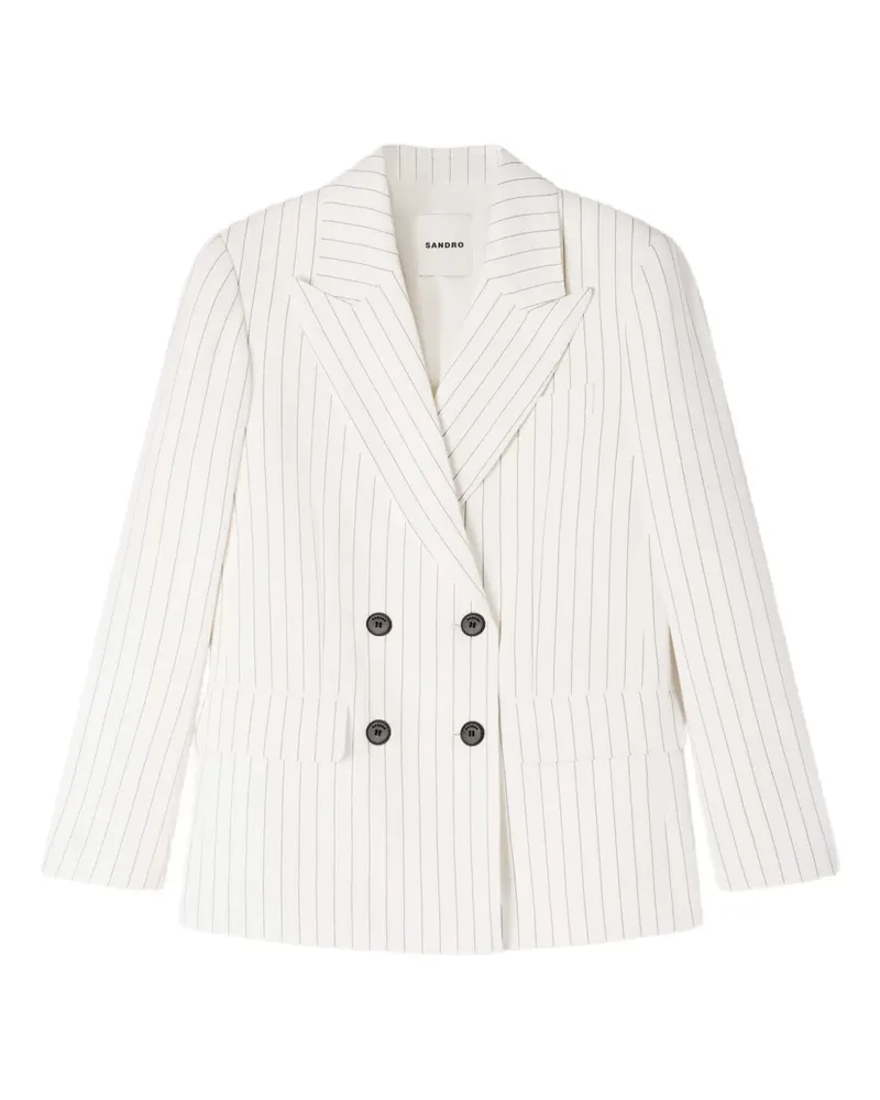 Sandro Doppelreihiges Sakko mit Streifen - Nude Nude
