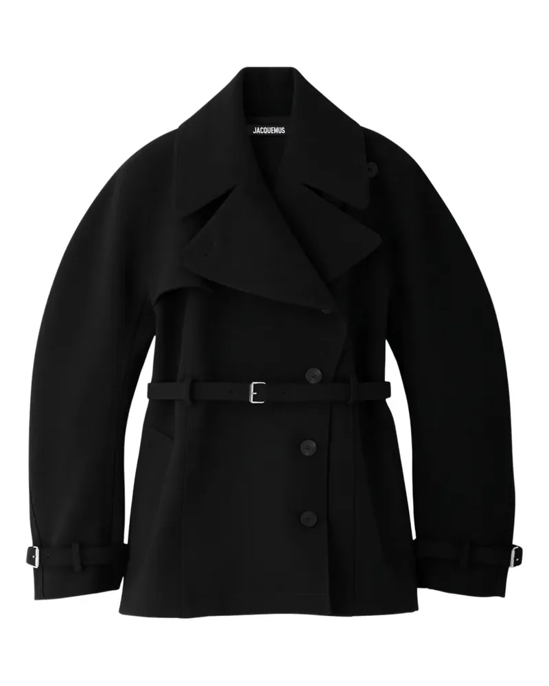 Jacquemus LE TRENCH OVALO COURT - Schwarz Schwarz
