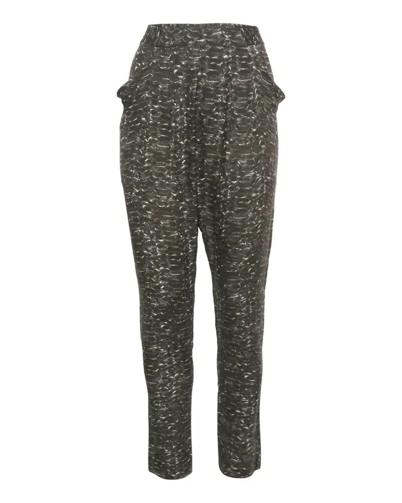 Joseph animal-print tapered trousers - Braun Braun