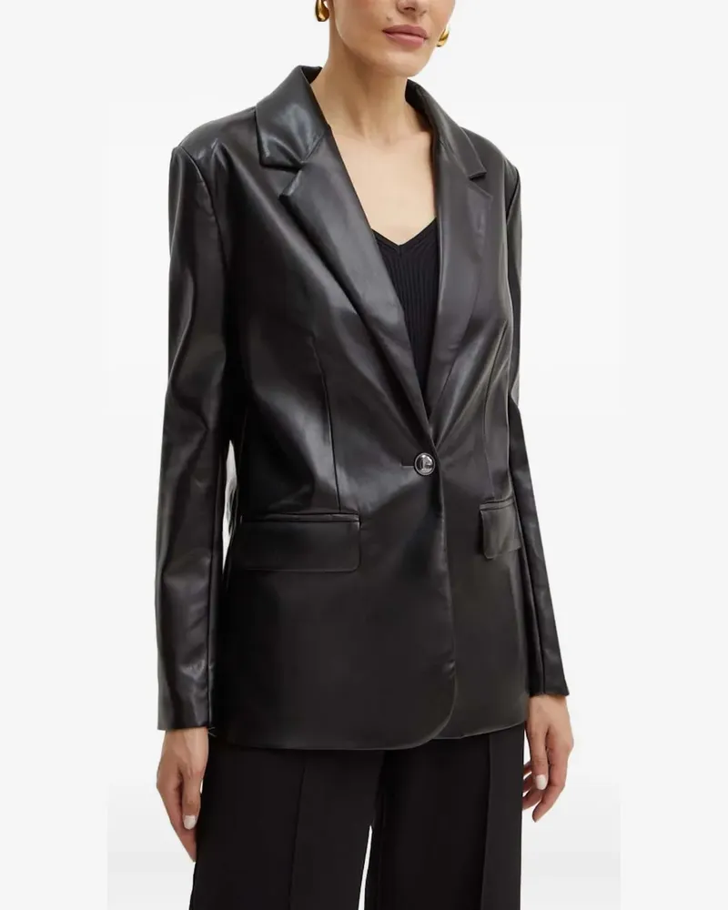 Guess single-breasted notch-lapel blazer - Schwarz Schwarz