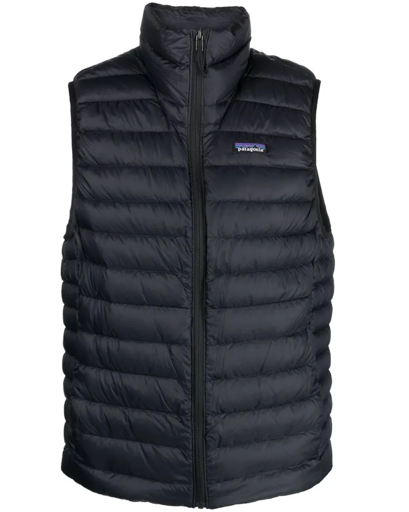 Patagonia Daunenweste mit Logo-Patch - Schwarz Schwarz