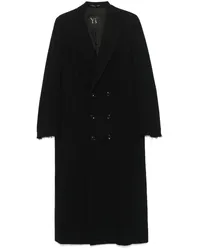 Yohji Yamamoto Doppelreihiger Mantel Schwarz