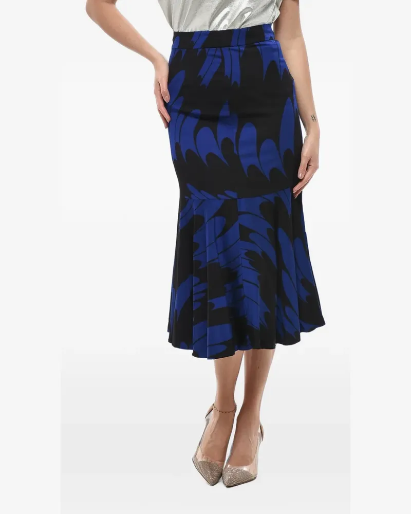 Stella McCartney Haya floral satin skirt with flared hem - Schwarz Schwarz