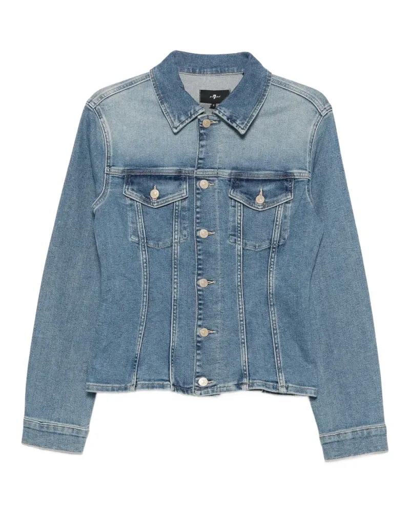 7 for all mankind slim-fit denim jacket - Blau Blau