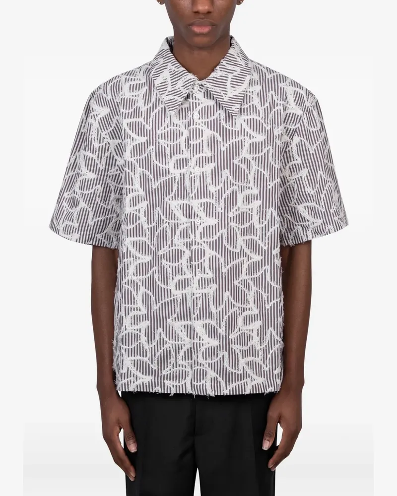 Séfr Gestreiftes Hemd - Grau Grau