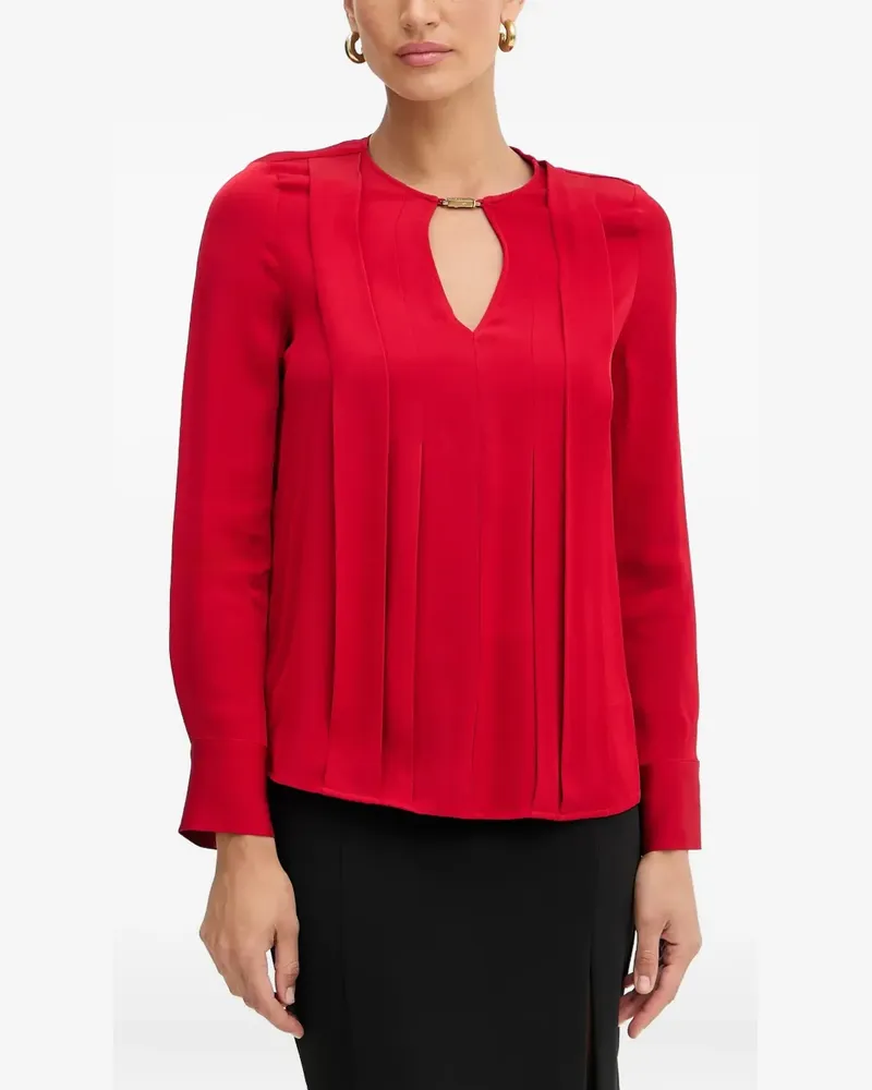 MARCIANO Los Angeles Pleated Keyhole cut-out blouse - Rot Rot