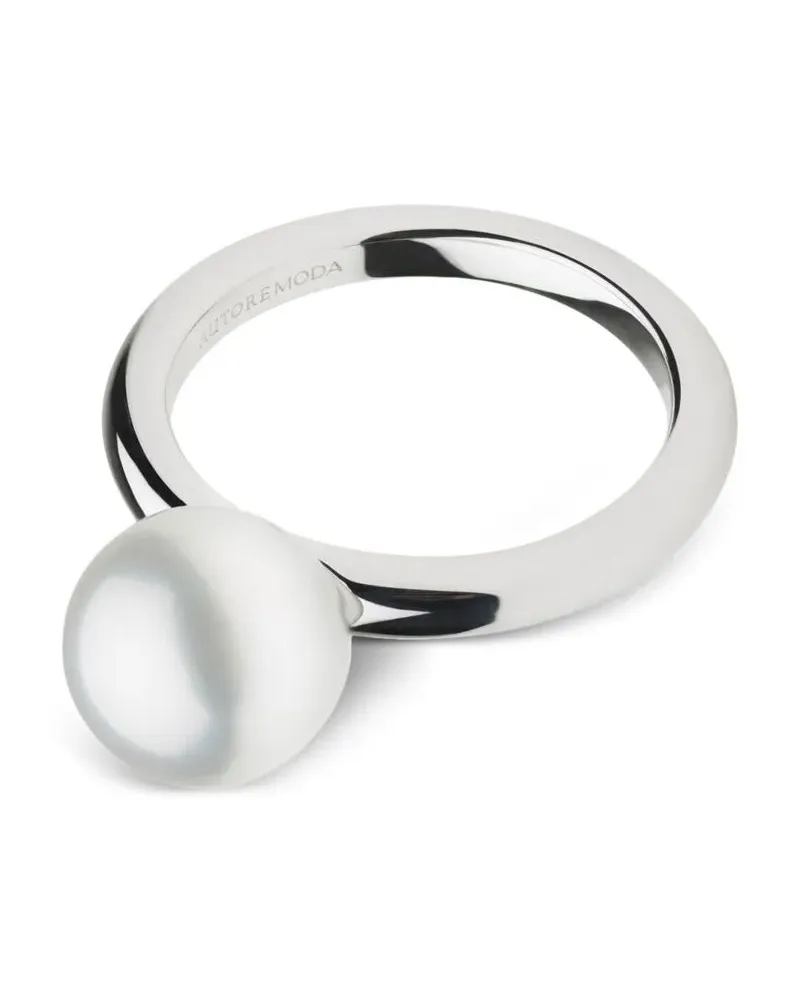 AUTORE MODA 10kt Gigi Weißgoldring - Silber Silber