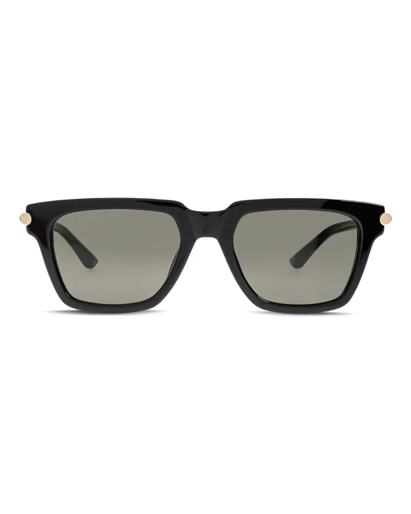 Alexander McQueen Icon Sonnenbrille mit eckigem Gestell - Schwarz Schwarz