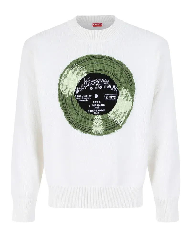 Kenzo Sounds Intarsien-Pullover - Weiß Weiß