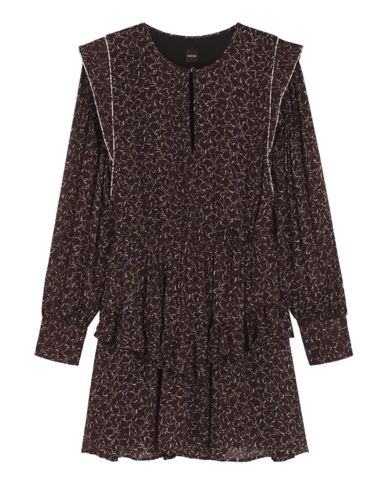 HUGO BOSS ruffled floral dress - Braun Braun