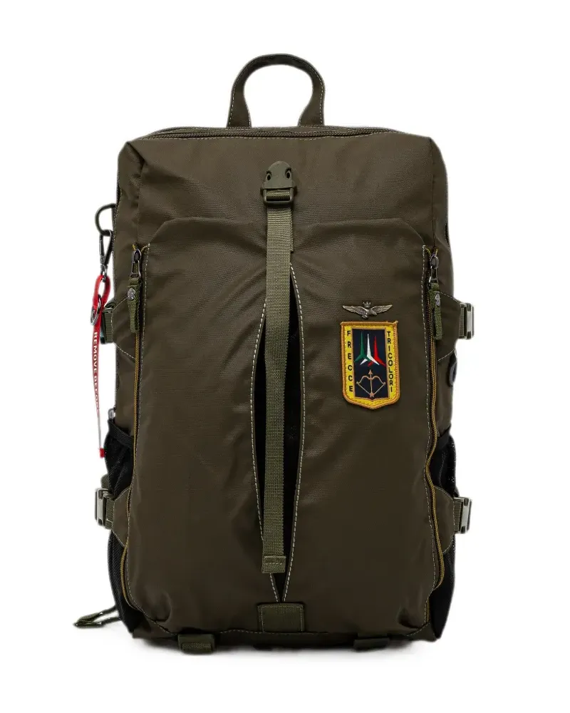 Aeronautica Militare patch-detail buckle-fastening backpack - Grün Grün