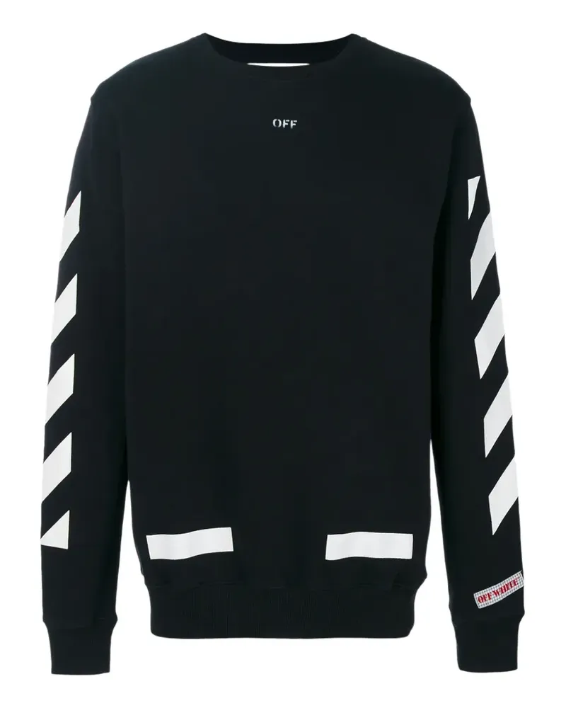 OFF-WHITE Sweatshirt mit diagonalen Streifen - Schwarz Schwarz