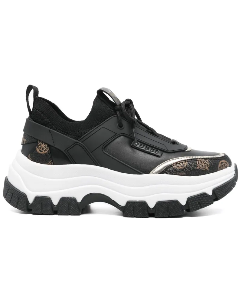 Guess Sneakers mit Logo-Einsatz - Schwarz Schwarz