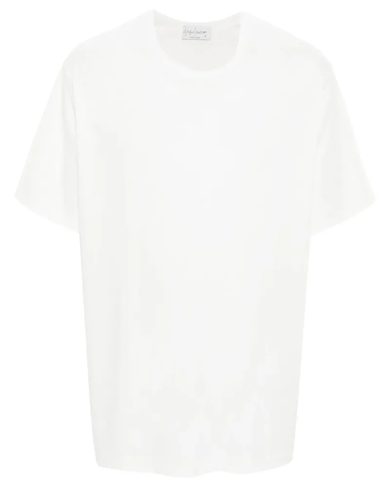 Yohji Yamamoto T-Shirt mit Rundhalsausschnitt - Weiß Weiß