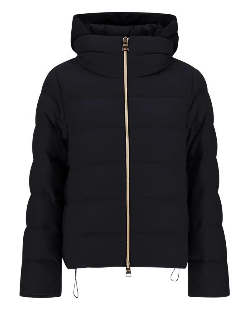 Herno Gefütterte Kapuzenjacke - Schwarz Schwarz