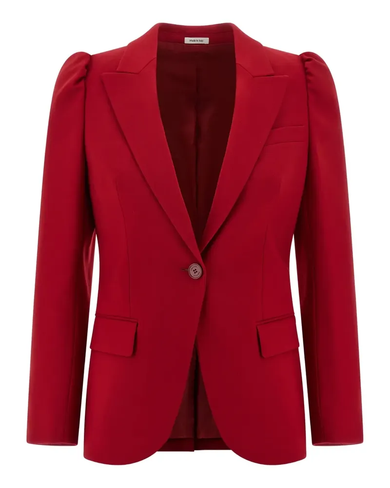 Alexander McQueen Sakko mit Puffärmeln - Rot Rot