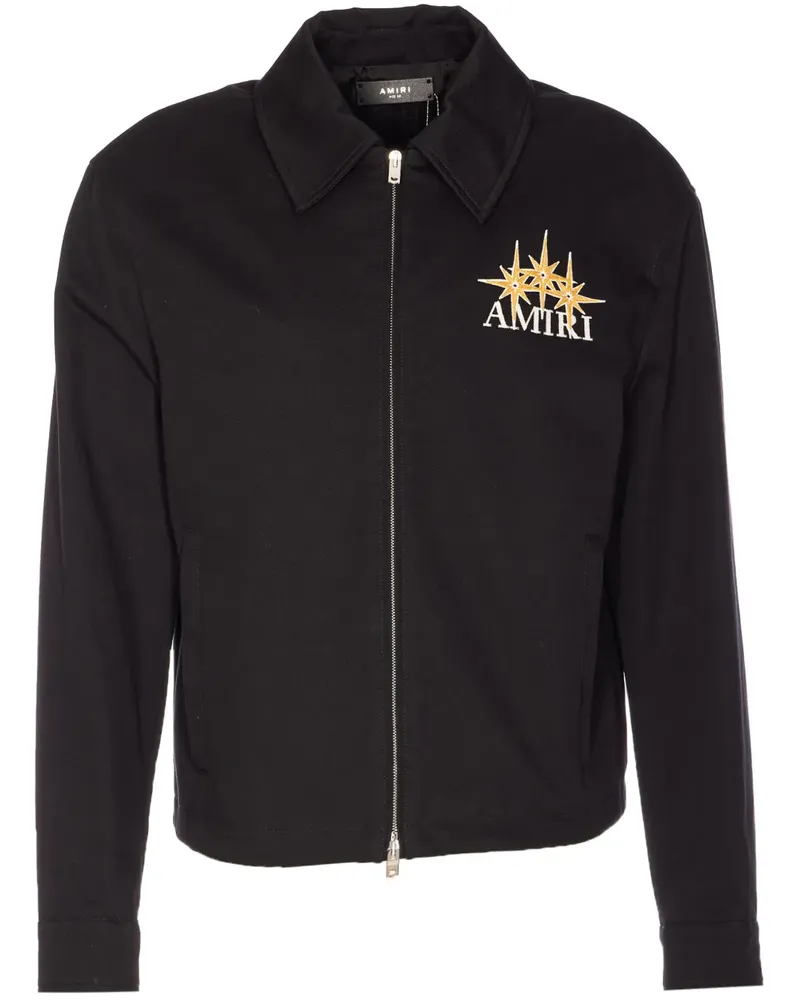 Amiri Jacke mit Logo - Schwarz Schwarz