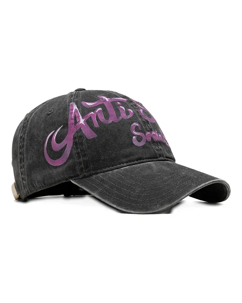 Anti Social Social Club logo-print denim cap - Schwarz Schwarz