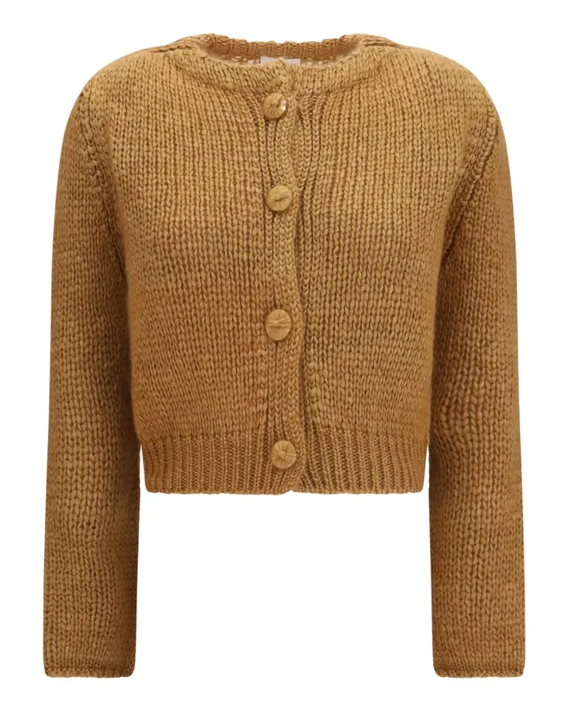forte_forte chunky-knit cardigan - Braun Braun