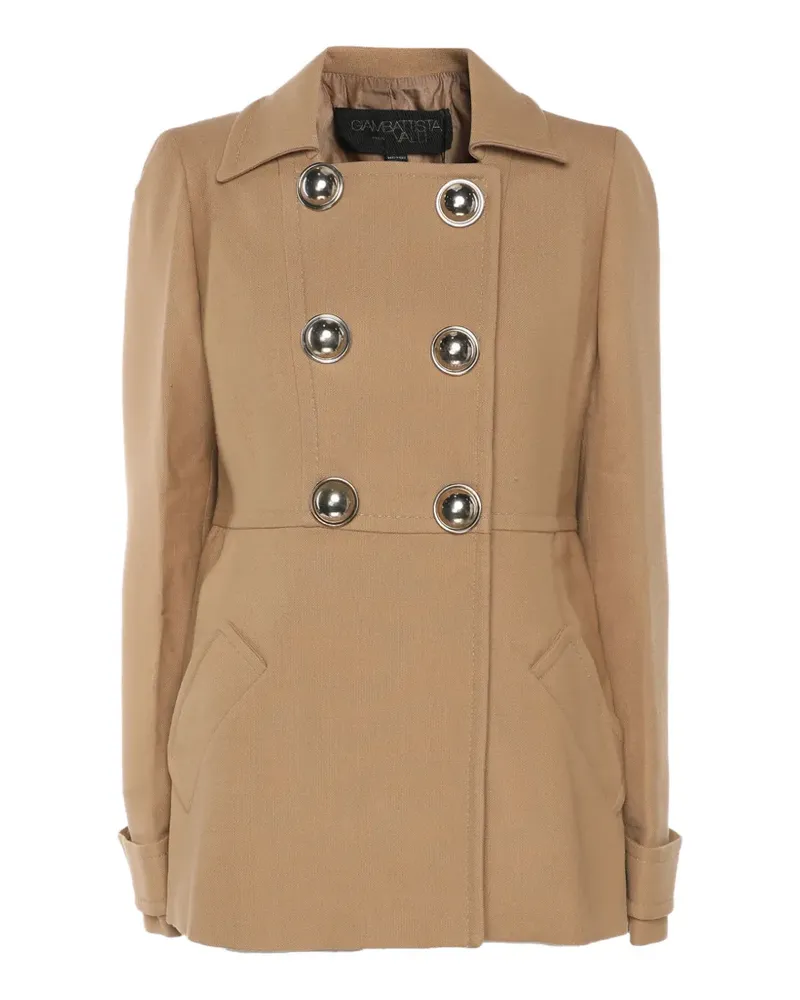 Giambattista Valli double-breasted button-up coat - Nude Nude