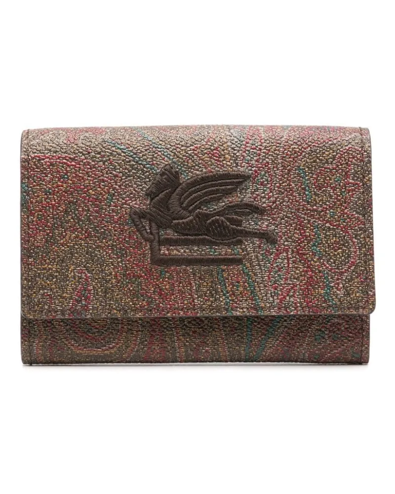 Etro Portemonnaie mit Pegaso-Motiv - Braun Braun