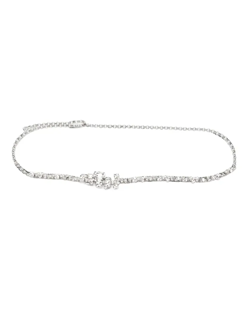 Patrizia Pepe crystal-embellished chain belt - Silber Silber