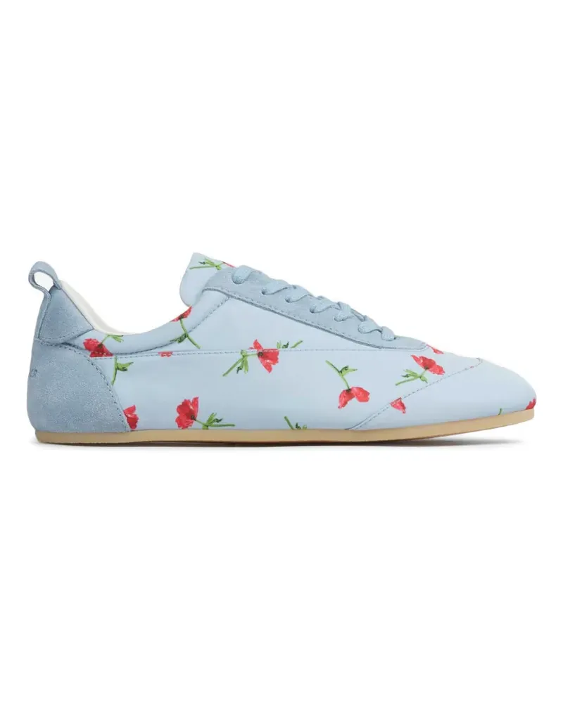 Jil Sander floral-print lace-up sneakers - Blau Blau