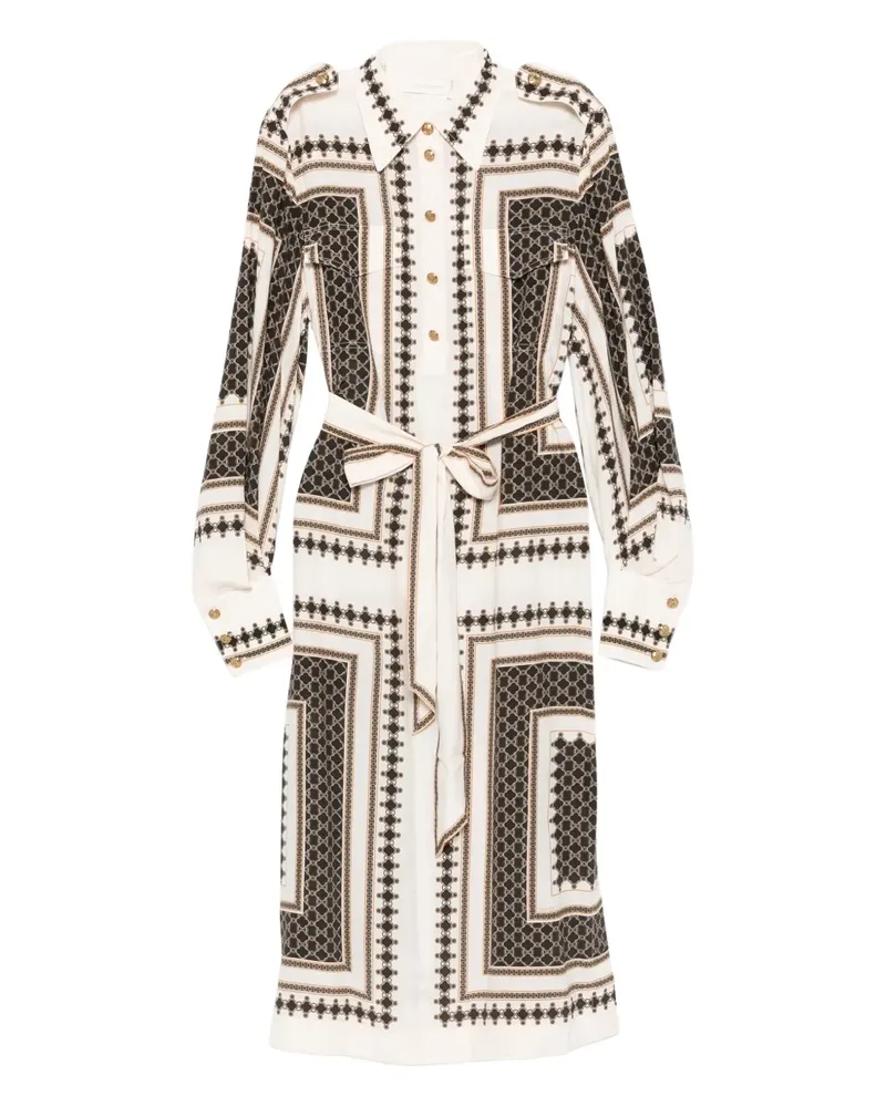 Zimmermann Kleid mit geometrischem Print - Nude Nude