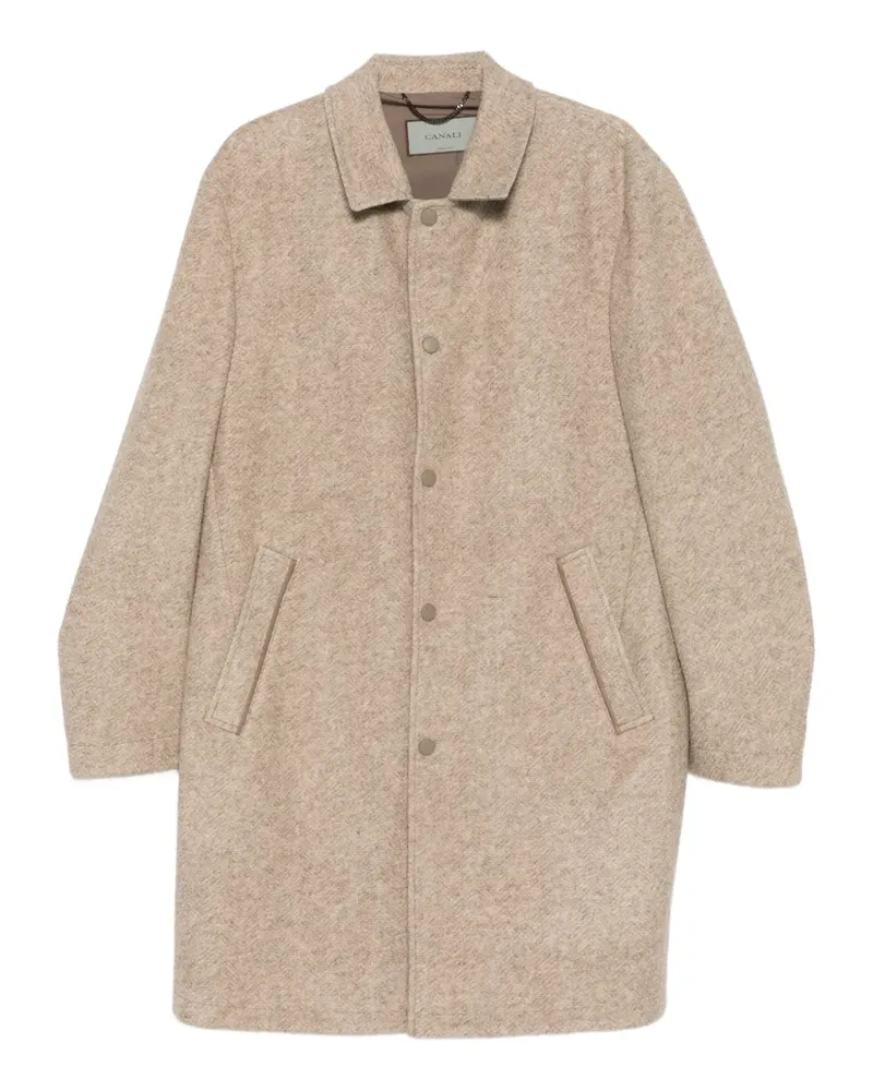 Canali Einreihiger Mantel - Nude Nude