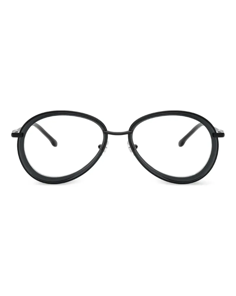 Diesel Brille mit rundem Gestell - Schwarz Schwarz