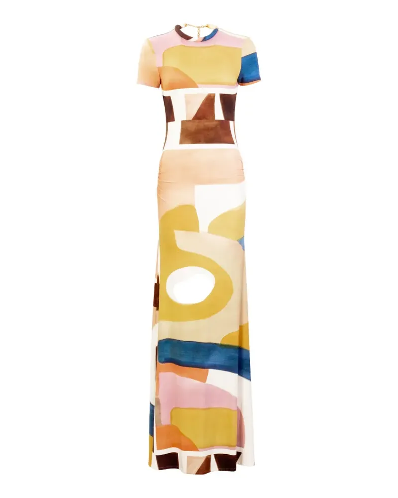 Silvia Tcherassi Ikia printed maxi dress - Nude Nude