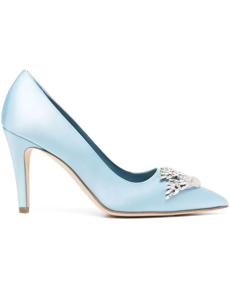 Manolo Blahnik Palos Pumps, 90mm - Blau Blau