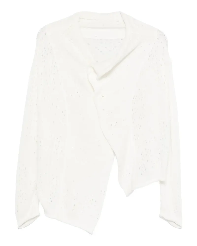 Yohji Yamamoto asymmetric knitwear - Weiß Weiß