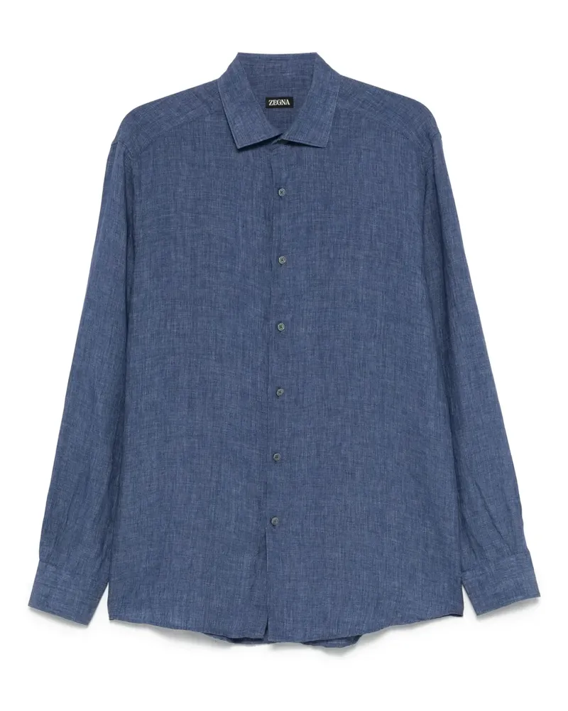 Ermenegildo Zegna Hemd aus Leinen - Blau Blau