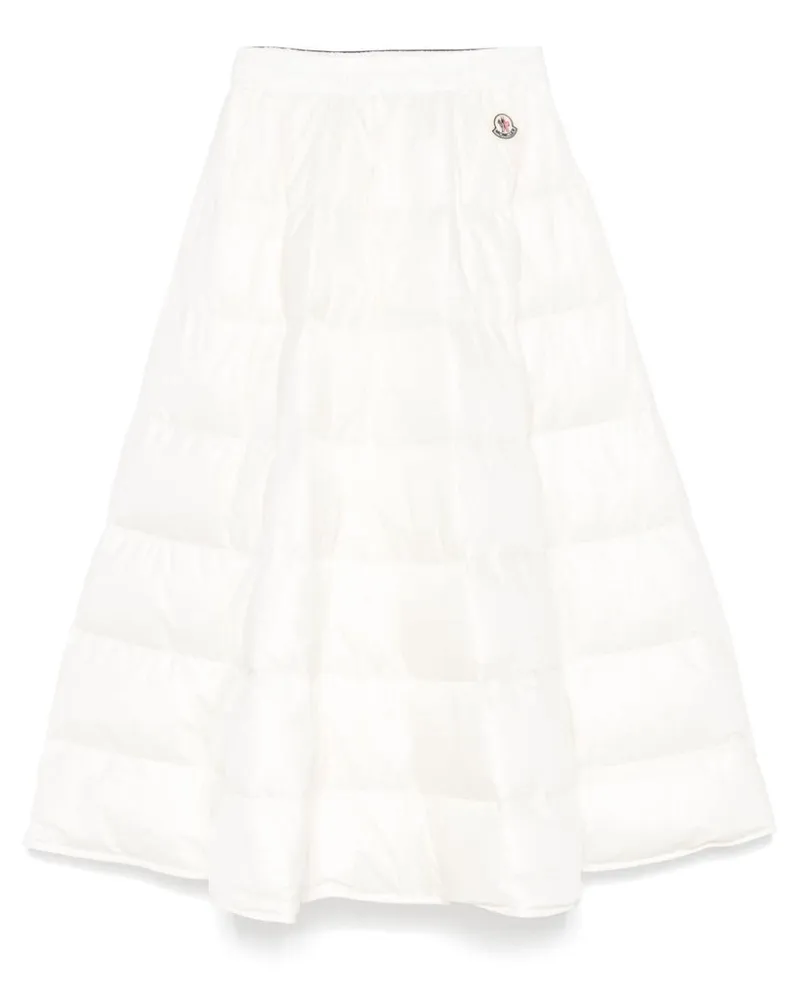 Moncler Gesteppter Midirock - Weiß Weiß