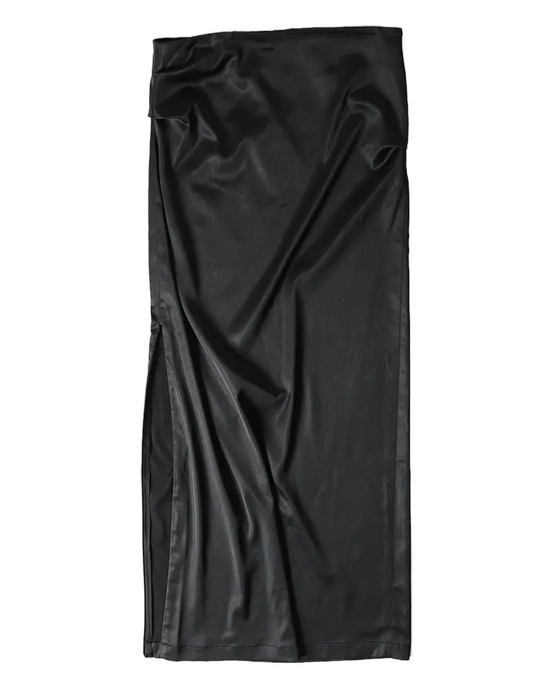 OPEN YY logo-print side-zip skirt - Schwarz Schwarz