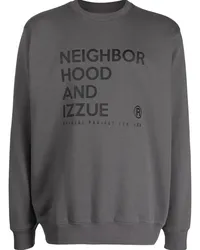 Izzue x Neighborhood Sweatshirt mit Logo-Print Grau