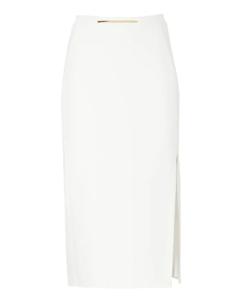 Elisabetta Franchi midi side-slit pencil skirt - Weiß Weiß