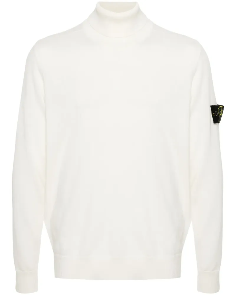 Stone Island Pullover mit Kompass-Patch - Nude Nude