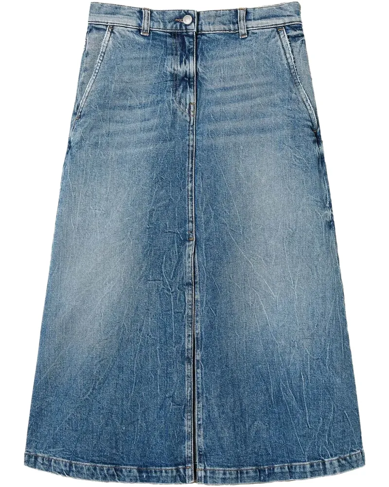 Twin-Set Midirock aus Denim - Blau Blau
