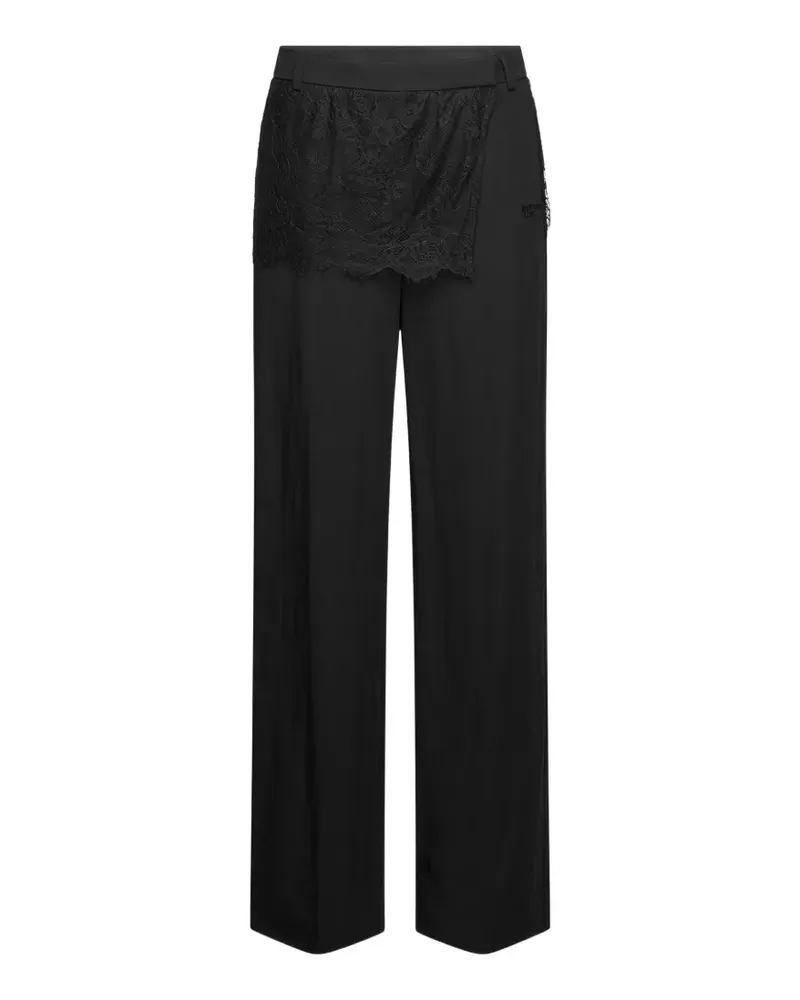 Karl Lagerfeld Hose im Layering-Look - Schwarz Schwarz