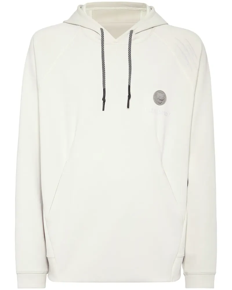 Philipp Plein Hoodie mit Logo-Patch - Grau Grau